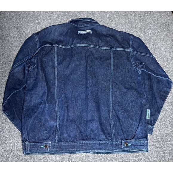 Y2K Vintage Culture Denim Jacket Dark Blue Workwear 100% Cotton Taiwan Size‎ L - Picture 9 of 10